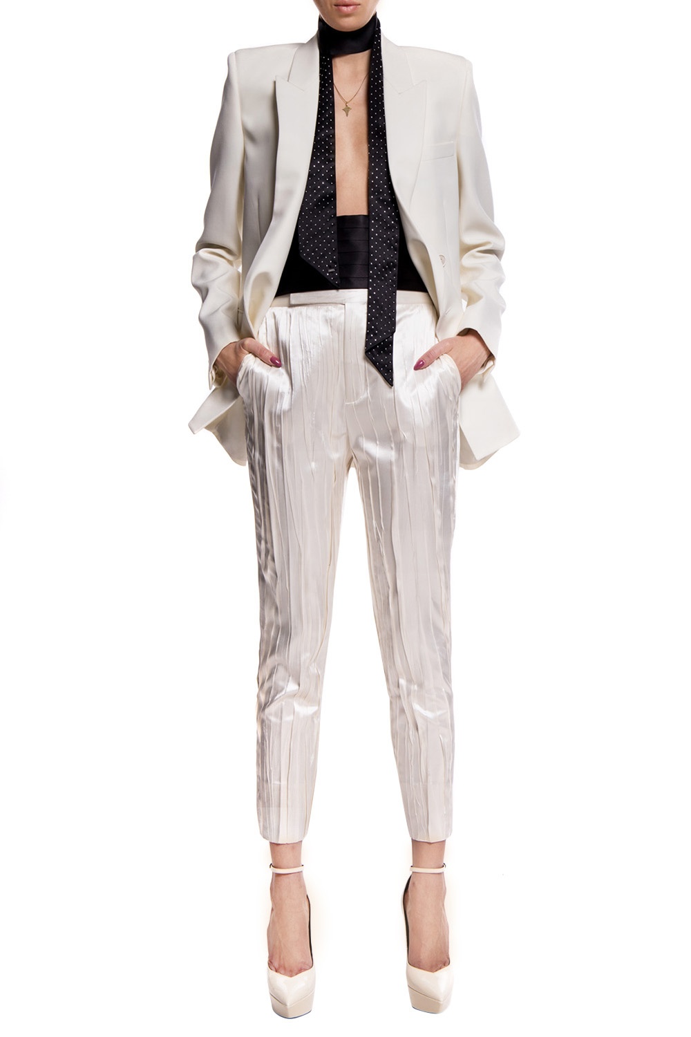 SchaferandweinerShops Tonga - breasted blazer Saint Laurent